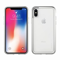 Pelican C37100-000A-CLMS 아이폰 X Case | Adventurer (투명/메탈릭 실버), Clear/Metallic Silver