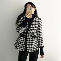 [랜덤플레이] 하운드 투스 트위드 자켓