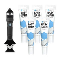 욕실의여왕 실리콘 스크래퍼 헤라 타일 줄눈 제거기, 스크래퍼 1개+이지실리콘 5개