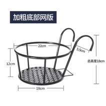 베란다 화분걸이 화초 걸이대 난간 화분선반 특대형 화대집용 창대 곤돌라 베란다 난간걸이 녹라걸이 분재 다육화분 걸이, 02 지름을 넓히다22(블랙3개)