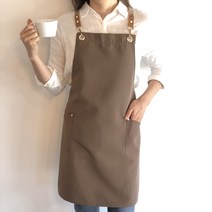 홈씽세상 애견 카페 미용 커피 바리스타 캠핑 식당 X 자형 앞치마, 브라운