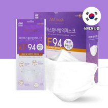4중필터마스크 피부자극없는 김서림방지 국내생산 귀안아픈 kf94 미세먼지 마스크, 화이트 100매