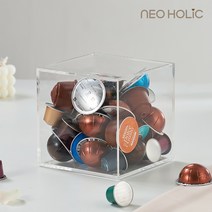 [네오홀릭] 다용도 투명 아크릴 캡슐커피 보관함 XL