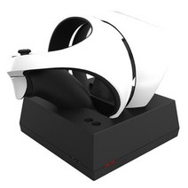 PS VR2 용 마그네틱 충전 듀얼 고속 무선 컨트롤러 크래들 도킹 스테이션 핸들 안경 브래킷 액세서리, 한개옵션1, 01 Black