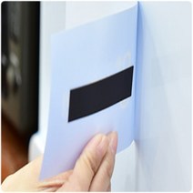 조각 접착식 고무 자석판 양면테이프 다양한사이즈 다용도 홍보물 교육 문구 냉장고 칠판 1SET, 3SET