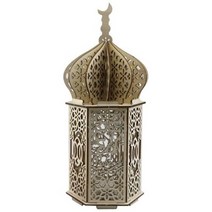 테슬라 호환 용품 꾸미기 Wooden Palace Ornament Ramadan Decoration For Home Aid Eid Mubarak Kareem Isla, B