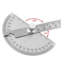 145mm 스테인레스 스틸 180 각도기 각도 측정기 측정 눈금자 회전 기계공 도구 눈금자 각도기