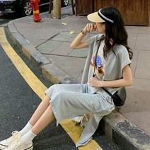 스커트 여성 여름 바닷가 나들이 편한 캐주얼 나시 롱 원피스