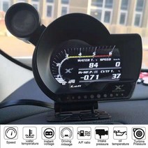 수도 계량기 Lufi XF OBD2 디지털 터보 부스트 오일 계량기함 뚜껑 필터 유량계, LUFI 및 경보등