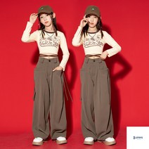 댄스의상 학예회의상 티셔츠 어린이 댄스복 힙합패션 주니어 퍼포먼스