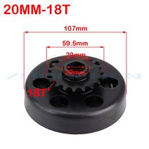 자동차변속기 19mm 20mm 원심 자동 클러치 34quot 10 1112131418tooth 42035428 고 카트 펀 카트 미니바이크 엔진용 체인, 20mmx18t