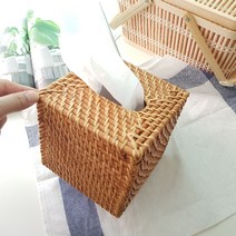 라탄 정시각 휴지케이스 각티슈 인테리어 소품