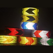 야간작업 반사스티커 45m 형광컬러 후부반사지 안전모반사띠 컨테이너 야광 안전표지, 화이트레드