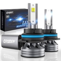 Fahren 9004/HB1 LED 헤드라이트 전구 14000 루멘 매우 밝은 변환 키트 6500K 쿨 화이트 IP68 방수 2개 팩 595977