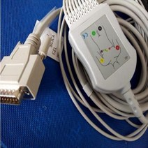 Nihon Kohden ECG/EKG 케이블 ECG-1250 ECG-1350 /9130/9132/9620 Din 유형 저항기 없음, 01 AHA StandardV1-V6