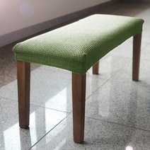 데코핸즈 초간편 리폼 벤치형 식탁 의자커버, 라임