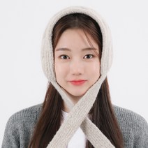 라핑 쫄깃한 바게트 귀도리 모자 니트 남자 여성 겨울 방한 포그니 꽈배기 귀마개