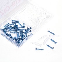 ZIO-BIZ 칼블럭 나사 세트 100pcs 6x30mm / 콘크리트 칼블럭 시멘트 타일 벽돌 석고보드 목재 칼블럭 나사 못 피스 칼브럭 공구, 1개