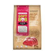 소프트밥 전연령 증기로 찐 사료, 양, 1kg, 4개