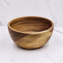 아카시아 깊은 볼 우드 샐러드 포케 나무 원형 비빔 야채 소쿠리 보울, 우드(무늬랜덤), 1개