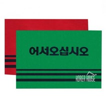 어서오세요 현관매트 출입구 흙털이 발판 아파트 식당, 그린
