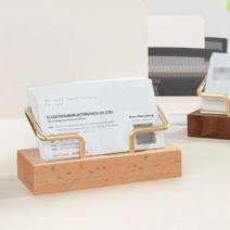 세븐락 원목 명함 거치대 꽂이 보관함, 밝은색