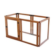 투명 개 울타리 토끼 강아지 아크릴 호텔 동물병원, 화이트 5개 칩