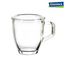 글라스락 유리컵 손잡이 머그 내열강화 다용도머그 350ml, 1개