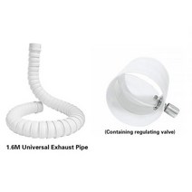 흄후드 범용 POM 배기 파이프 12m x 75mm 연기 추출기 후드 암 산업용 가정용 청정기 필터용, 1.6M