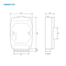 CAN to Serial 프로토콜 변환기 Can RS485/RS232/RS422 CDEBYTE ECAN-401S DC 8 ~ 28V 빌드 in Watchdog 와, 한개옵션0
