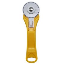 컬러 핸드 라운드 나이프 천 커팅 가죽 롤러 호브 개, YELLOW