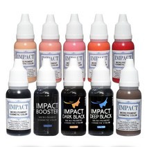 임팩트색소 반영구 색소 수지색소 반영구머신색소 아이라인 아이브로우 립 헤어라인 SMP 두피 15ml, 핑크