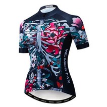 Weimostar-여성 여름 해골 사이클링 저지 도로 자전거 셔츠 MTB 저지 탑 야외 스포츠 의류 2021