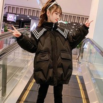 JUSTFEELING 주니어 웰론패딩 가을 겨울 키즈패딩 집업 반폴라 따뜻한 패딩자켓 외출복