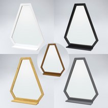 노블레스몰/트라이앵글 원목 선반형 거울(하임엔틱/메이플/화이트/블랙/그레이), 화이트