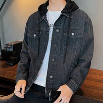데님 후디 자켓 후드 탈부착 연청 검청 청자켓 스트릿 간지 스타일 대학생 뮤지션 코디