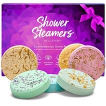 Cleverfy 샤워 스티머 아로마테라피 에센셜 오일 배스밤 6개 121537, Purple 6-pack