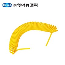 상아뉴매틱 폴리우레탄코일튜브 UC 08-05-35 12.7x8.5 상아 에어 호스 우레탄호스 (카플링별도) 노랑