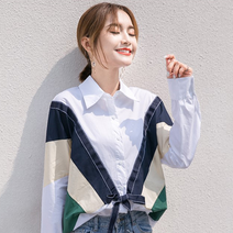 [퀸앤조이] 하늘향기 카라넥 블라우스