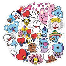 BTS 방탄소년단 방수 만화 포켓 책 스티커 이모티콘 스티커 만화 주머니 책 스티커 이모티콘 스티커 공식, F