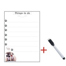 한달계획표 월간 스케쥴보드판 냉장고 월중행사및 계획표 drywipe magnetic whiteboard 알림 메시지 보드 메모 패드 냉장고 자석 스티커 만화 개 고양이 시트, 스타일3