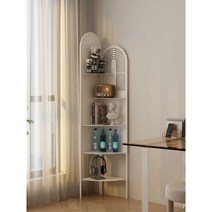 모서리수납장 모서리 장식장 선반 원목 수납장 삼각형 삼각 책장, (신제품 - 수납공간 30 증가)