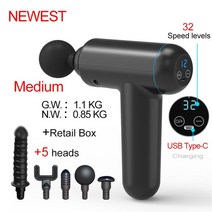 마사지기 마사지볼 발 마사지 마사지 건 pistolet massage gun percussion lcd electric pistola massage fascia gun neck, 협력사, bk-j03 5heads-a, 영국