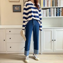 헬로우 신축 롤업진 (S~3XL) Made 뒷밴딩 머스트해브템 롤업 일자 스판진
