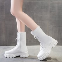 쏭스마켓 경량 통굽 레이스업 워커부츠 통굽워커