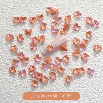 크리스탈 네일 나비 부품 라인석 바느질 작업 3d 한국 장식 아트 반짝이 보석 옷 20 개, 06 4.5x5mm Juicy Peach, 06 4.5x5mm Juicy Peach