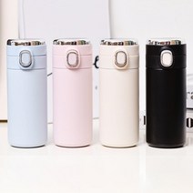 스마트 온도 표시 텀블러 분유 보온 보냉 진공 플라스크 스테인레스 스틸 물병 2 크기, 베이지, 300ml
