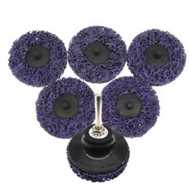 6PCS 3 "75mm 빠른 변경 연마 디스크 쉬운 스트립 & 1pc 백업 패드와 삭 휠, 03 6pcs purple