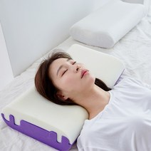 포유 거북목베개 뒤척임이 편한 자모니베개 1+1, 와이드 단단한 화이트 +스탠다드 단단한 베이지, 1세트