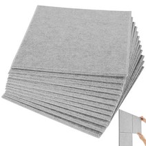 방음재 12 Pack Acoustic Panel High Density Absorption Beveled Edge Tiles Sound Proof Padding Square, [02] black